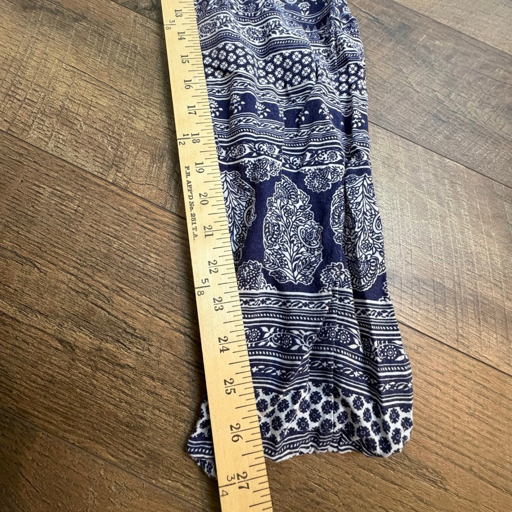 Roxy Purple White Floral Paisley Boho Beach Lounge Pants‎ Drawstring Small - Picture 8 of 11